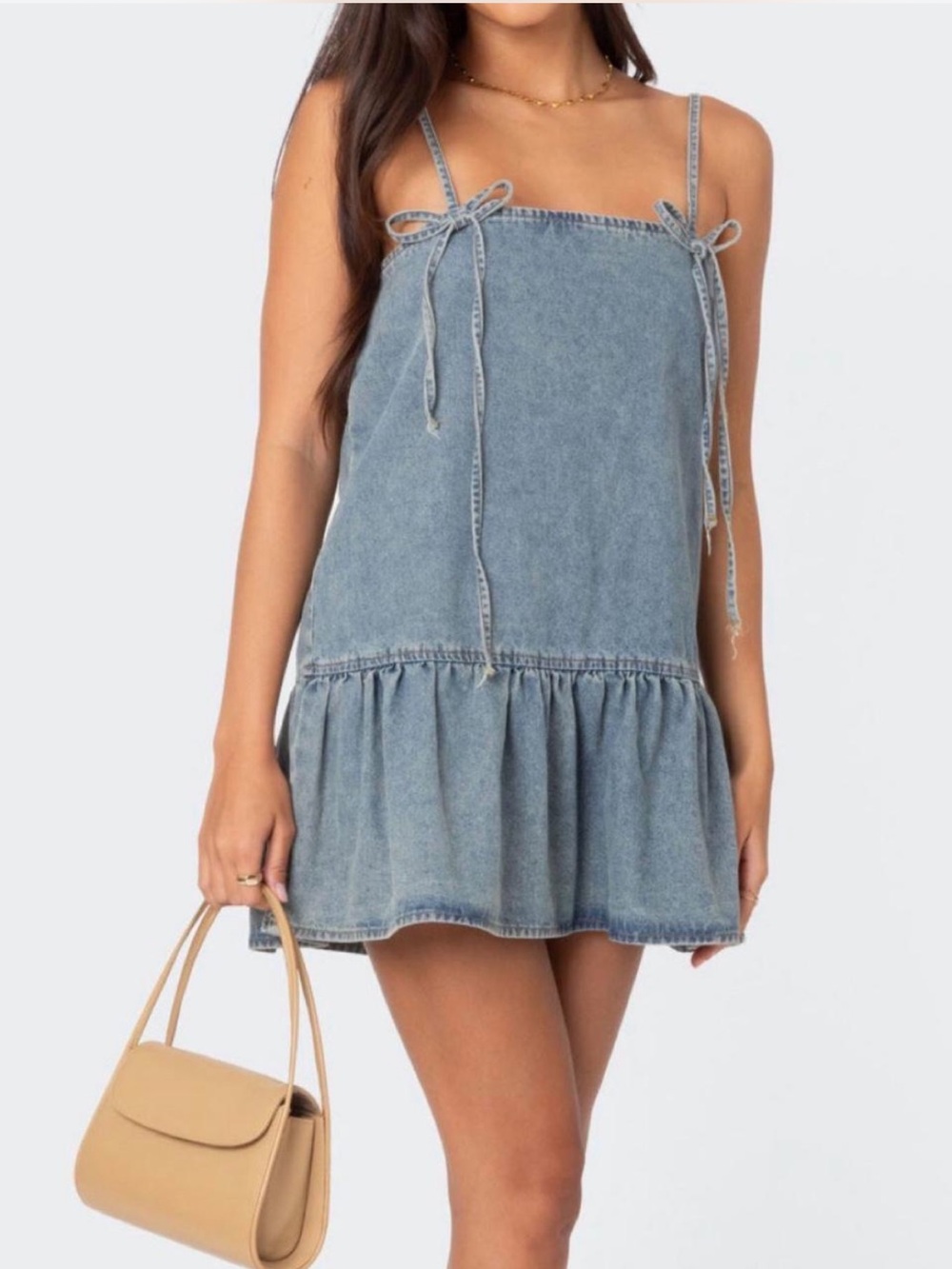 Edikted Dylan Denim Mini Dress